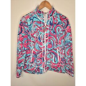 Talbots Sport Zip Jacket Coastal Preppy Athletic Tennis Golf Lilly Pulitzer Vibe